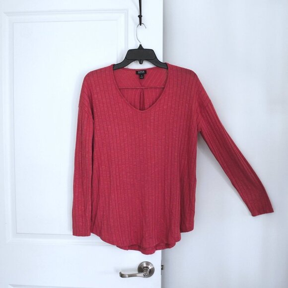 a.n.a. Ribbed Scoop Neck Sweater Pink Size M - Picture 2 of 10